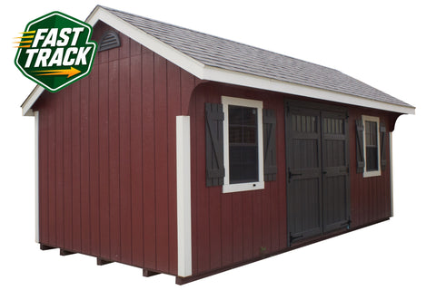 0125073 10x20 Carriage-House Red N.-White Weatherwood 01