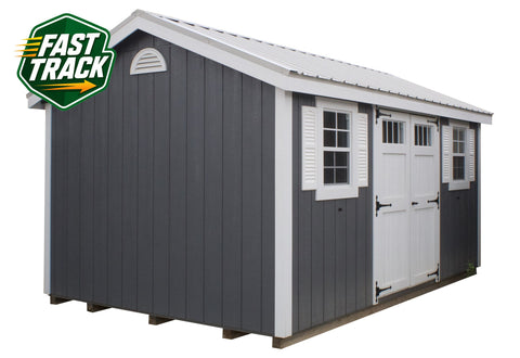 0125115 10x16 Cottage-Workshop Gray White Pewter-Gray-Metal 01
