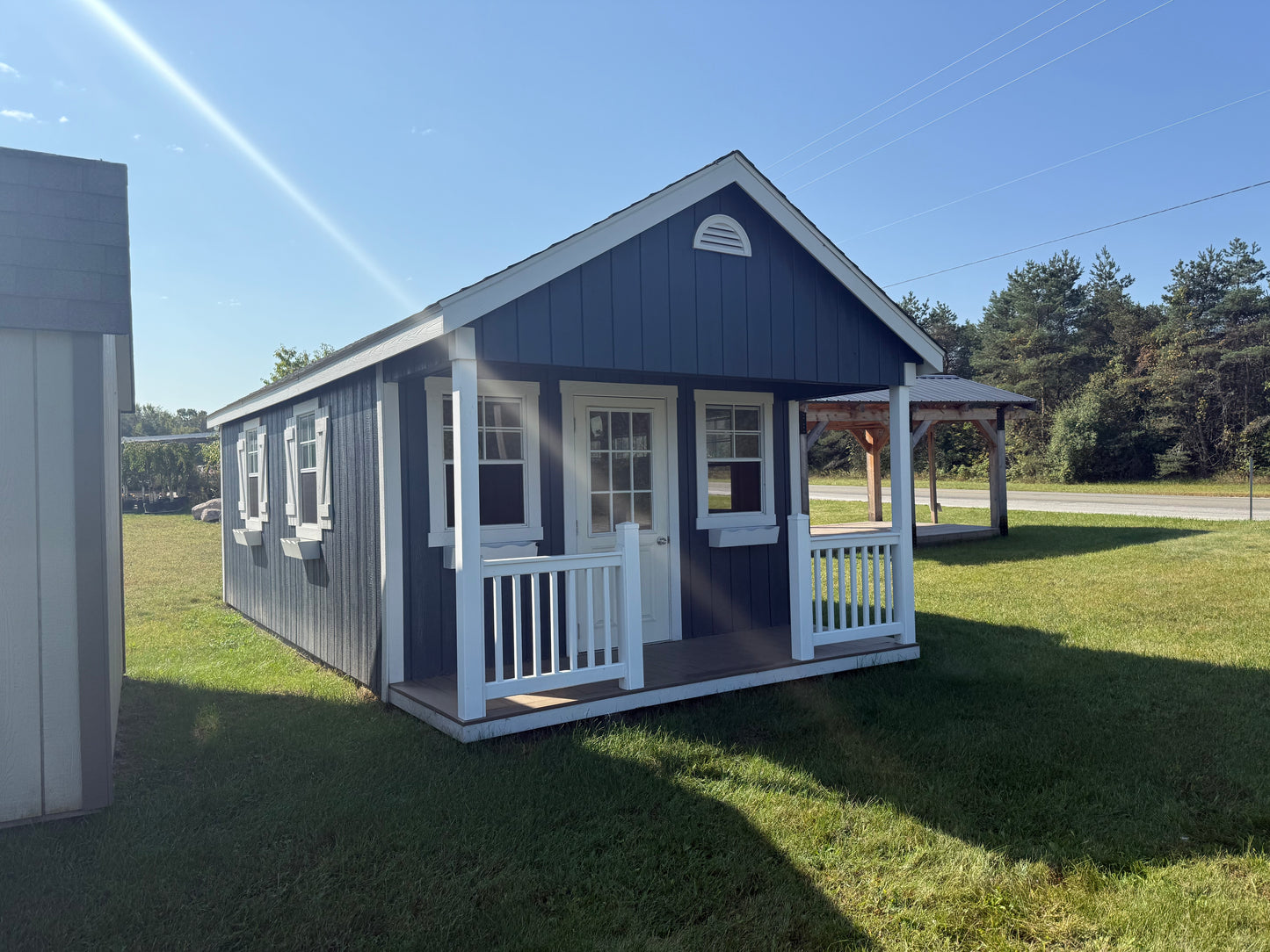 12x24 Painted Cape Cod w/ Dormer & Porch - QP1079