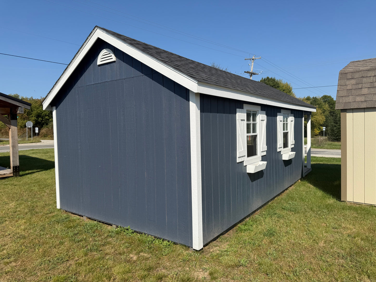 12x24 Painted Cape Cod w/ Dormer & Porch - QP1079