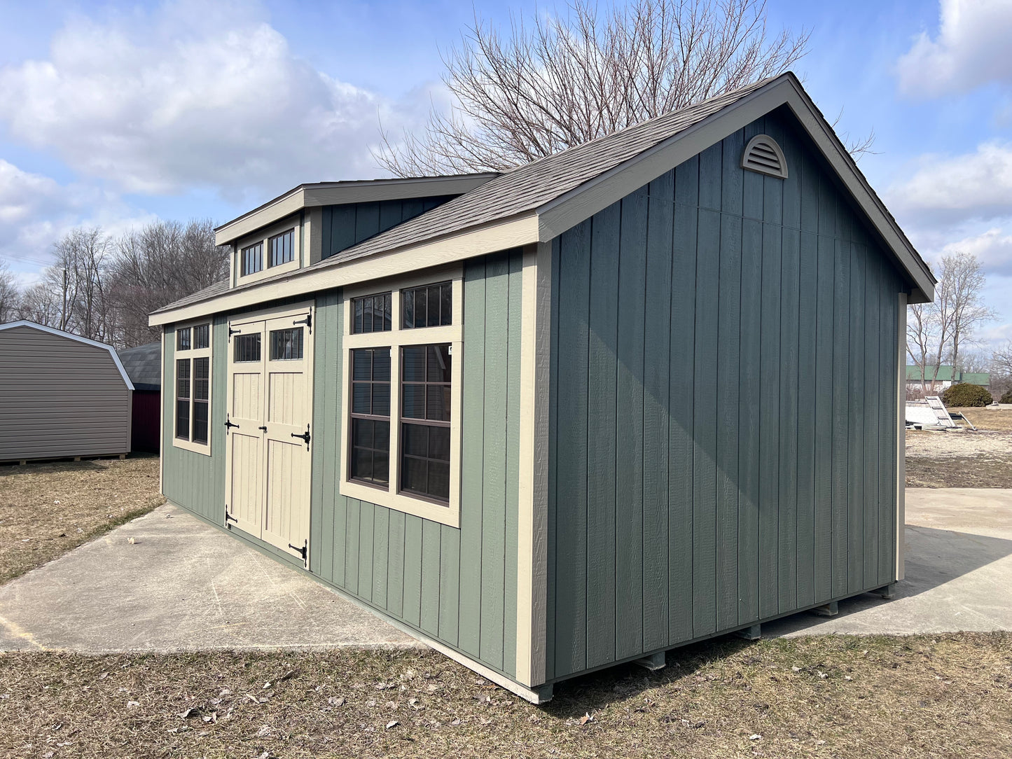 12x24 Painted Cape Cod w/ Deluxe & Dormer - QP520