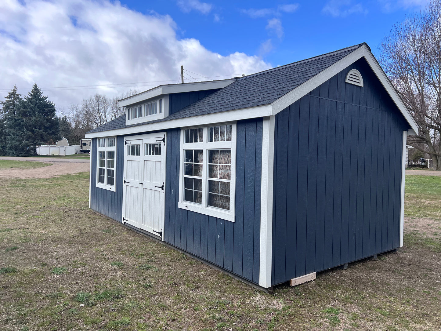 12x24 Painted Cape Cod w/ Deluxe & Dormer - QP324 - Rental Return