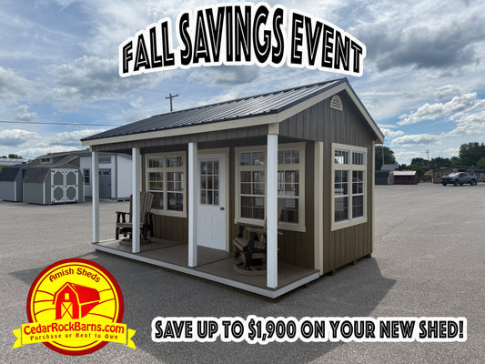 Fall Savings Event – Save Up to $1,900 on Your New Shed!