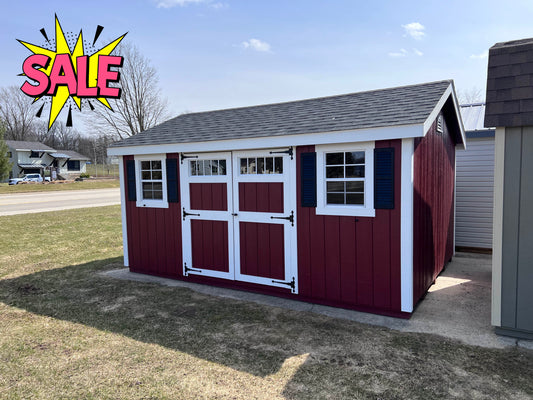 12x16 Painted Cottage Workshop w/ Deluxe  - QP260