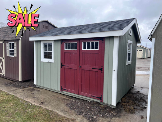 10x12 Painted Cottage Workshop w/ Deluxe Pkg - QP40