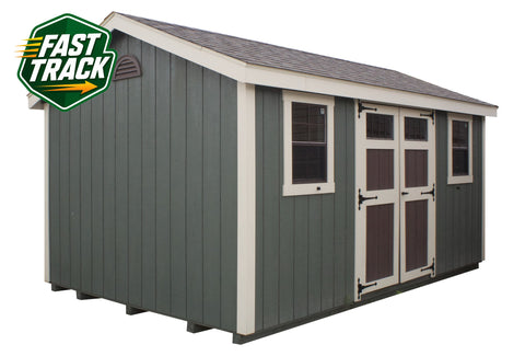 0124743 10x16 Cottage-Workshop Avocado N.-White Weatherwood 01