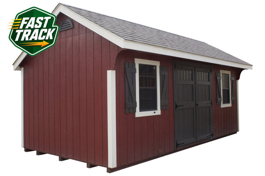 0125073 10x20 Carriage-House Red N.-White Weatherwood 01