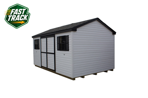 10x16 Painted Cottage Workshop - Fast Track Building