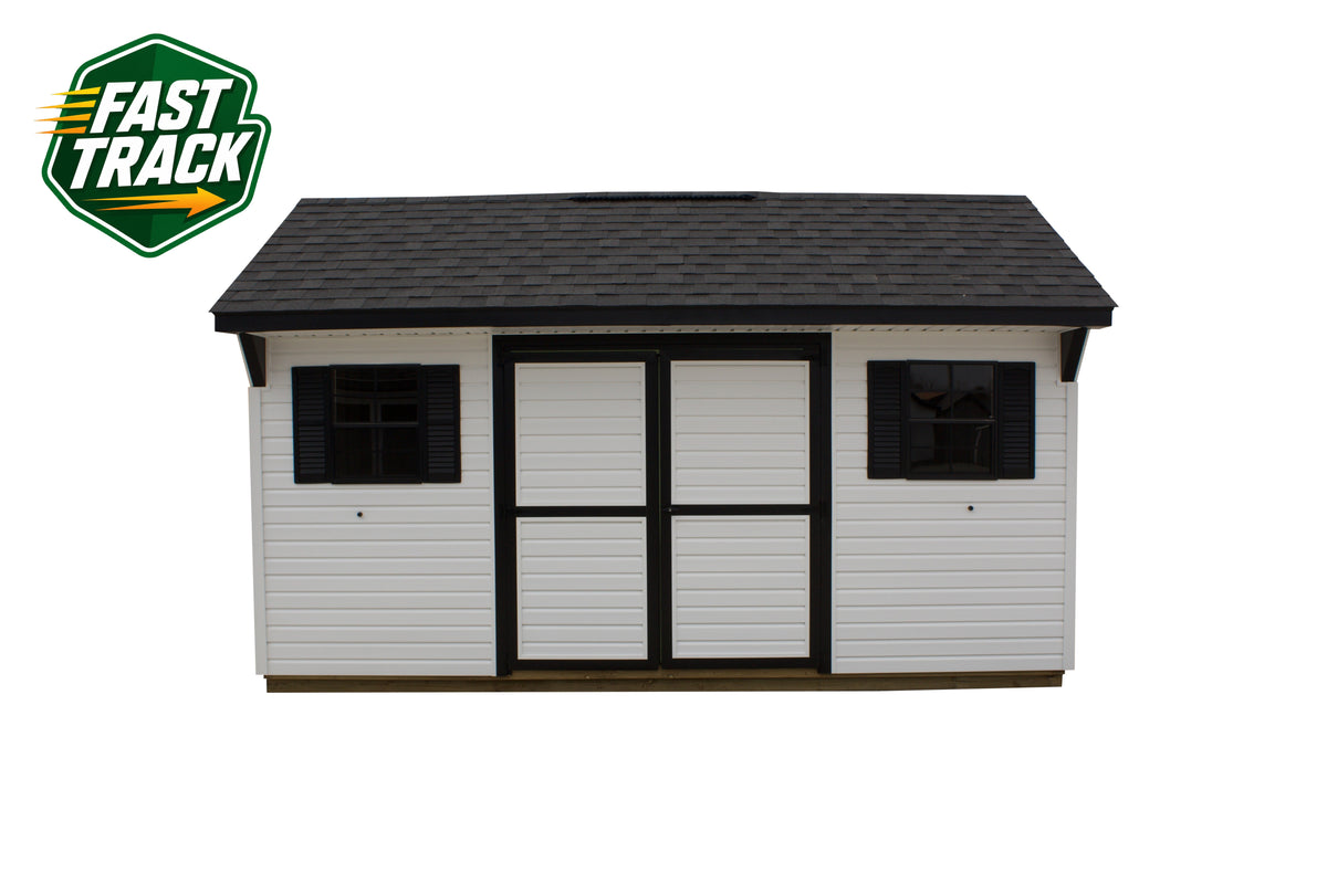 10x16 Vinyl Carriage House - Fast Track Building