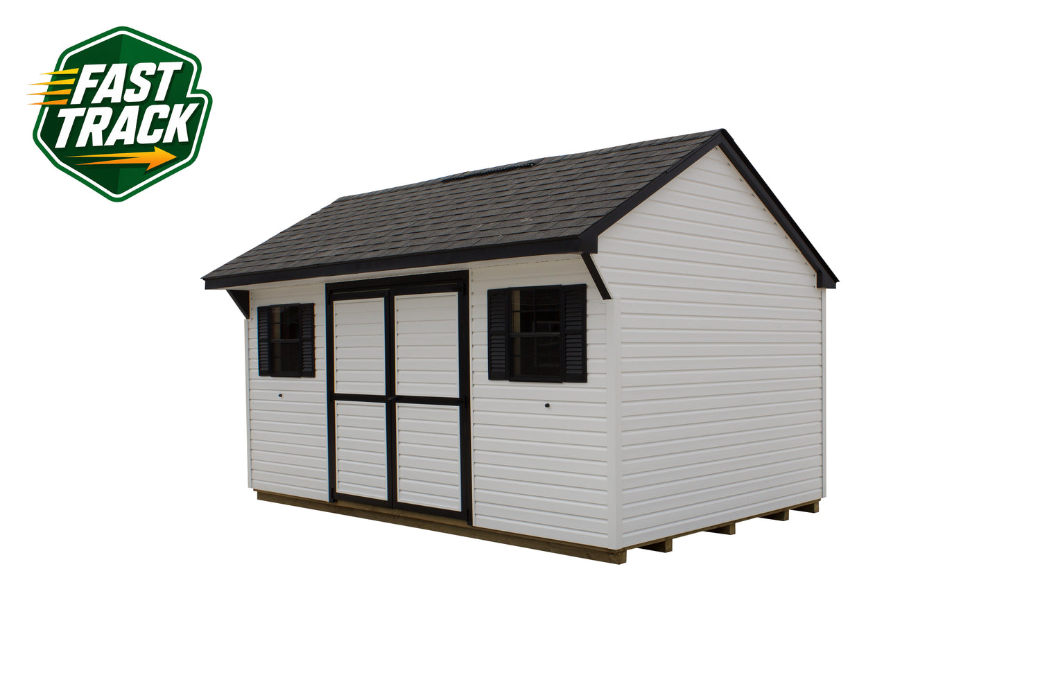10x16 Vinyl Carriage House - Fast Track Building