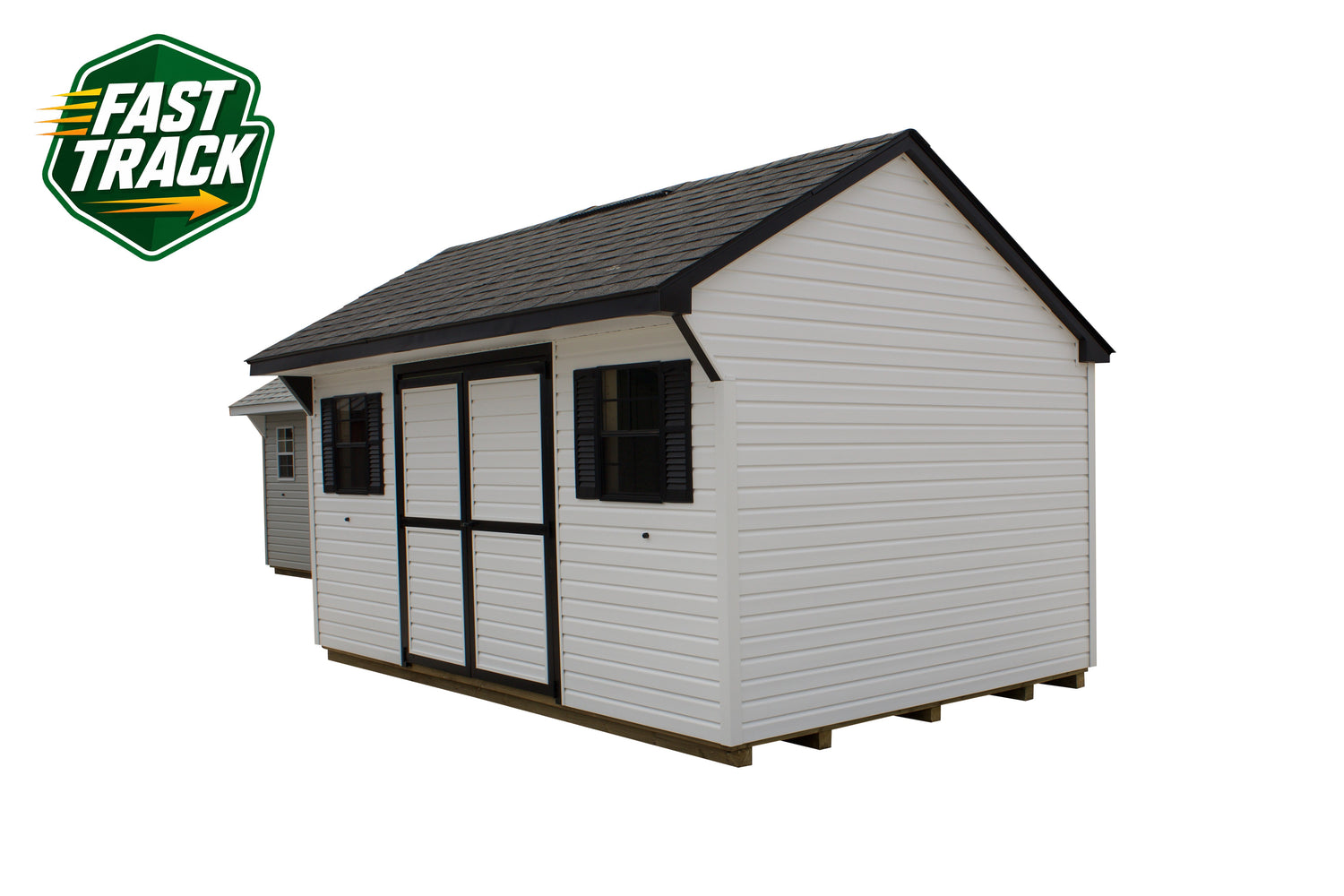 10x16 Vinyl Carriage House - Fast Track Building