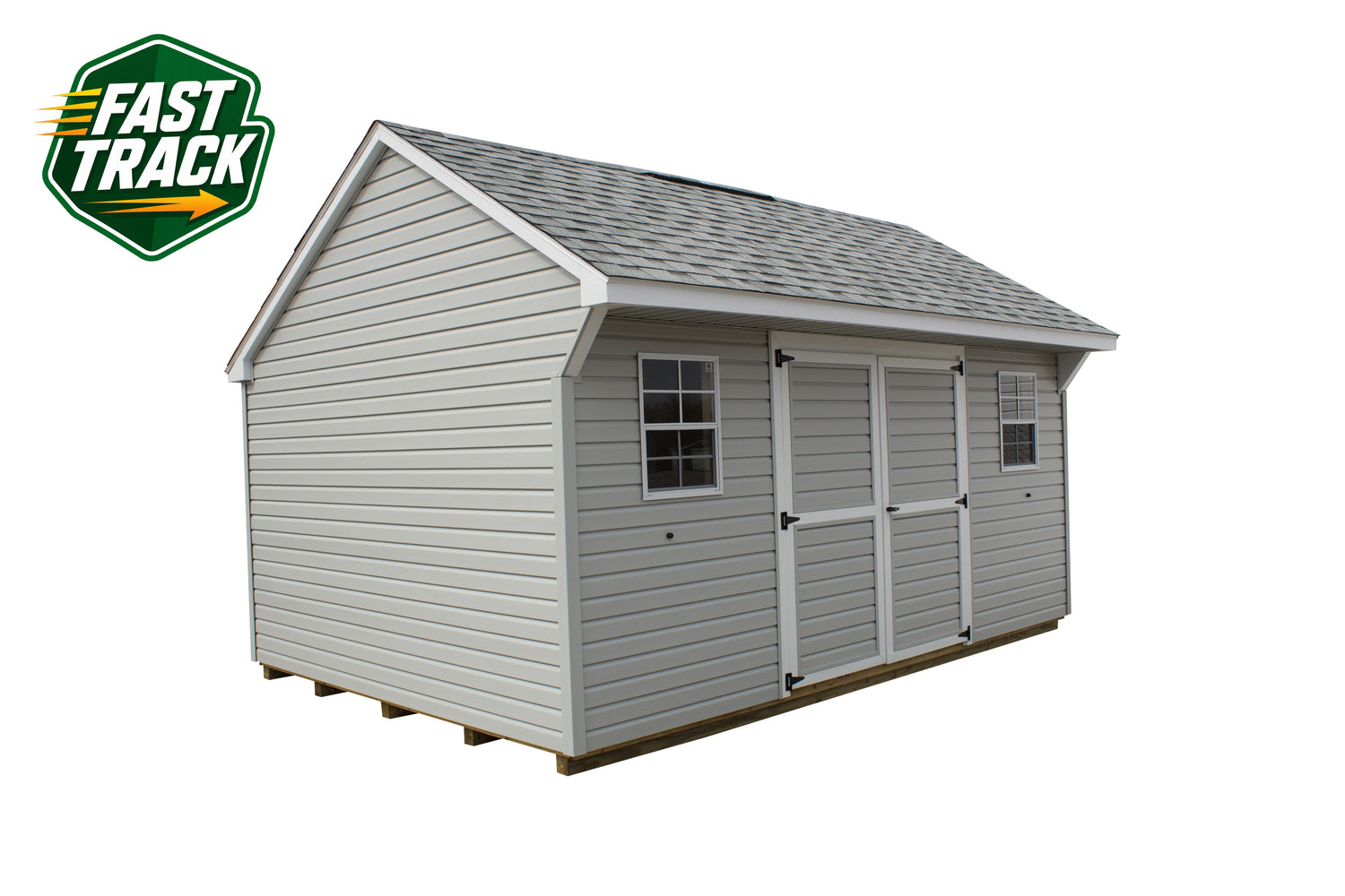 12x16 Vinyl Carriage House - Fast Track Building
