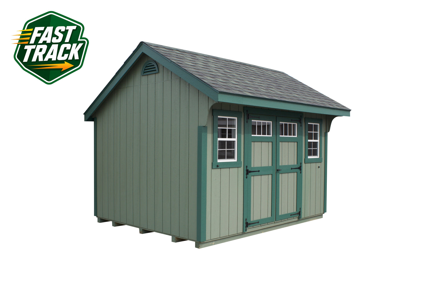 10x12 Vinyl Carriage House - Fast Track Building