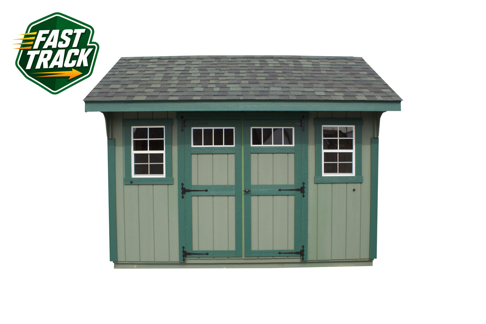 10x12 Vinyl Carriage House - Fast Track Building
