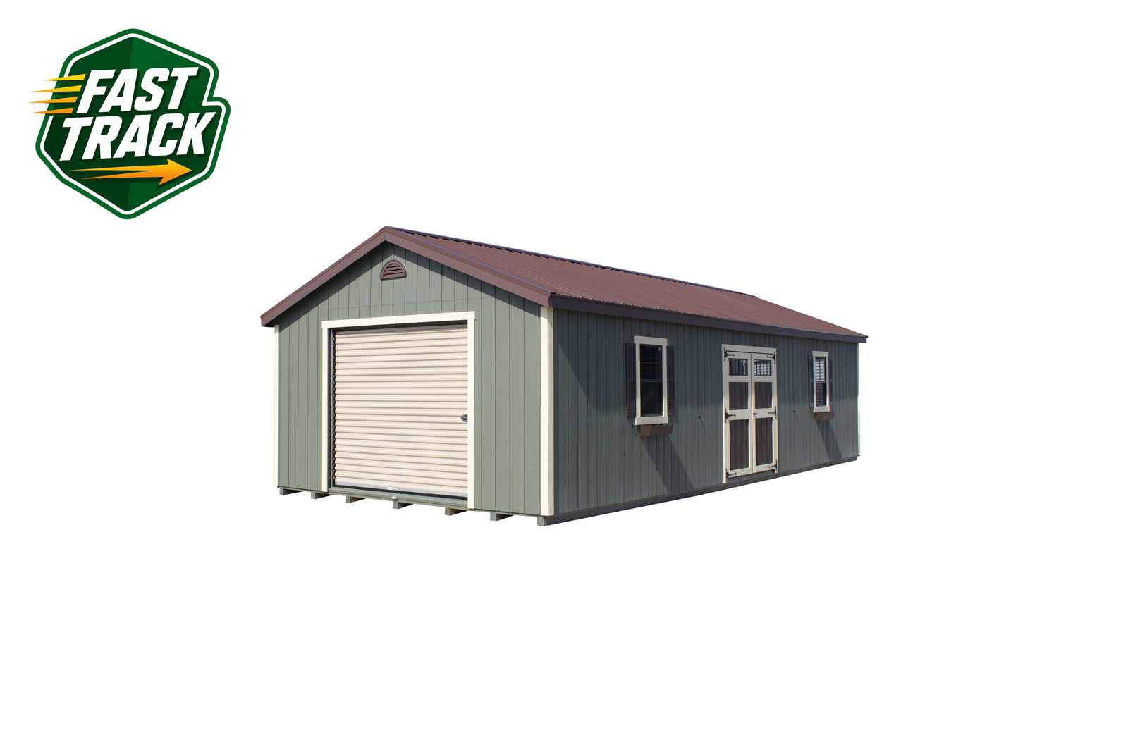 16x36 Painted Garage - Fast Track Building