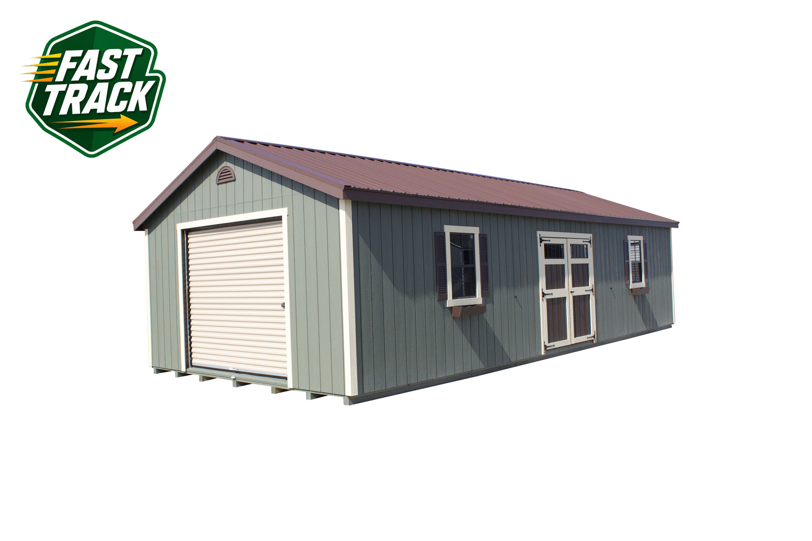 16x36 Painted Garage - Fast Track Building