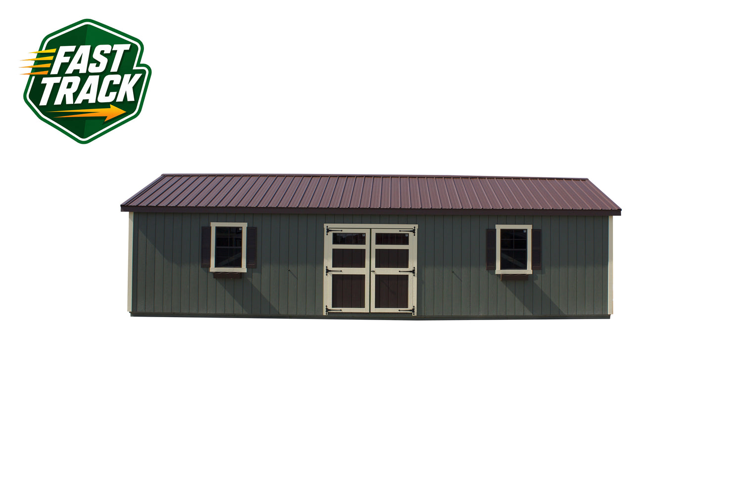 16x36 Painted Garage - Fast Track Building
