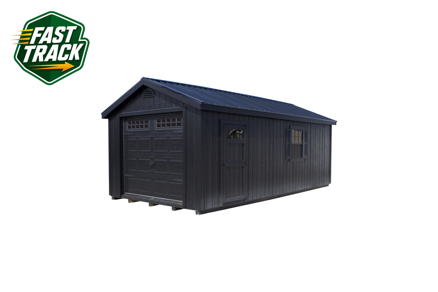 12x24 Vinyl Garage - Fast Track Building
