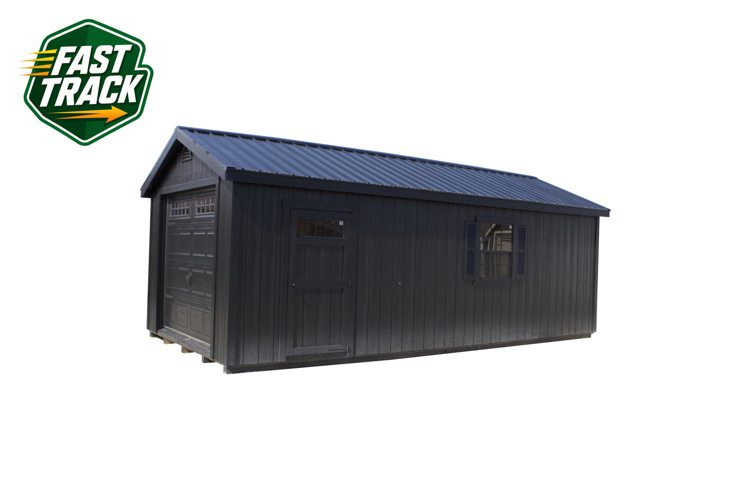 12x24 Vinyl Garage - Fast Track Building