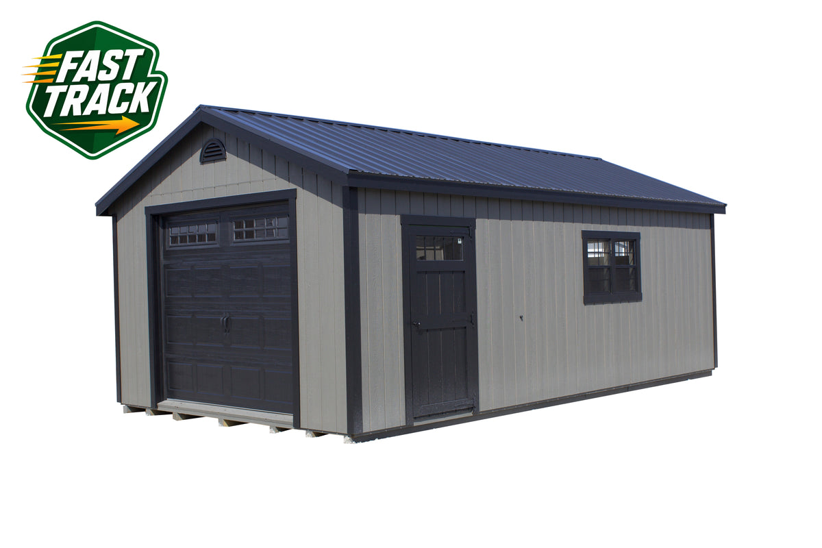 14x24 Painted Garage - Fast Track Building