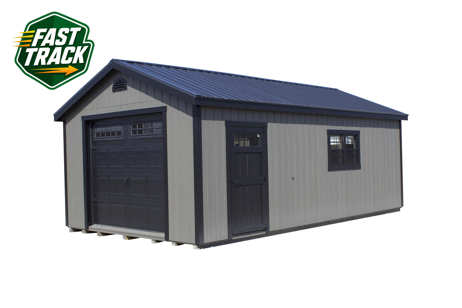 14x24 Painted Garage - Fast Track Building
