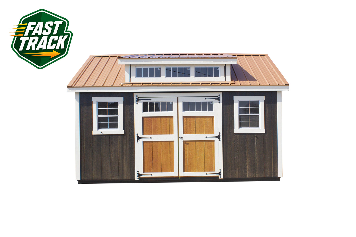 12x16 Stained Cape Cod - Fast Track Building