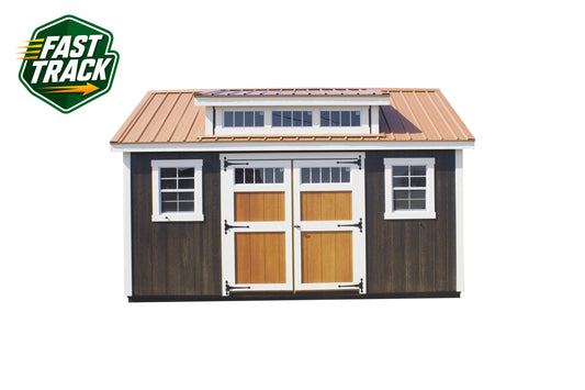 12x16 Stained Cape Cod - Fast Track Building