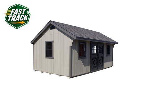 12x20 Painted Carriage House - Fast Track Building