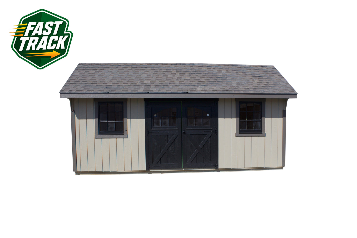 12x20 Painted Carriage House - Fast Track Building