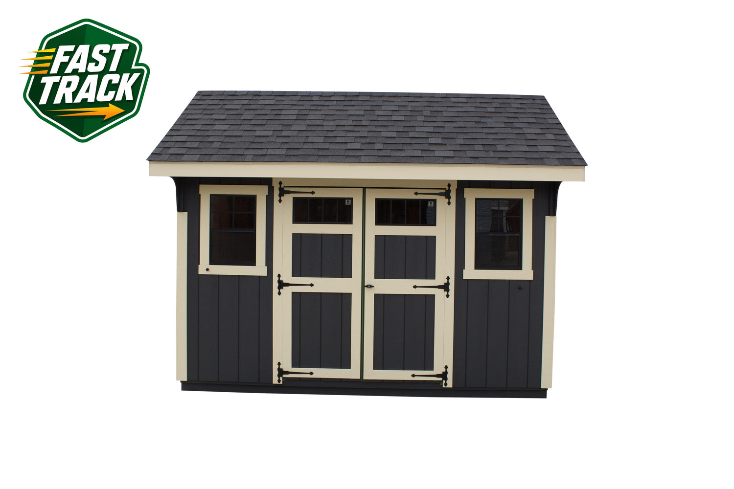 10x12 Painted Carriage House - Fast Track Building