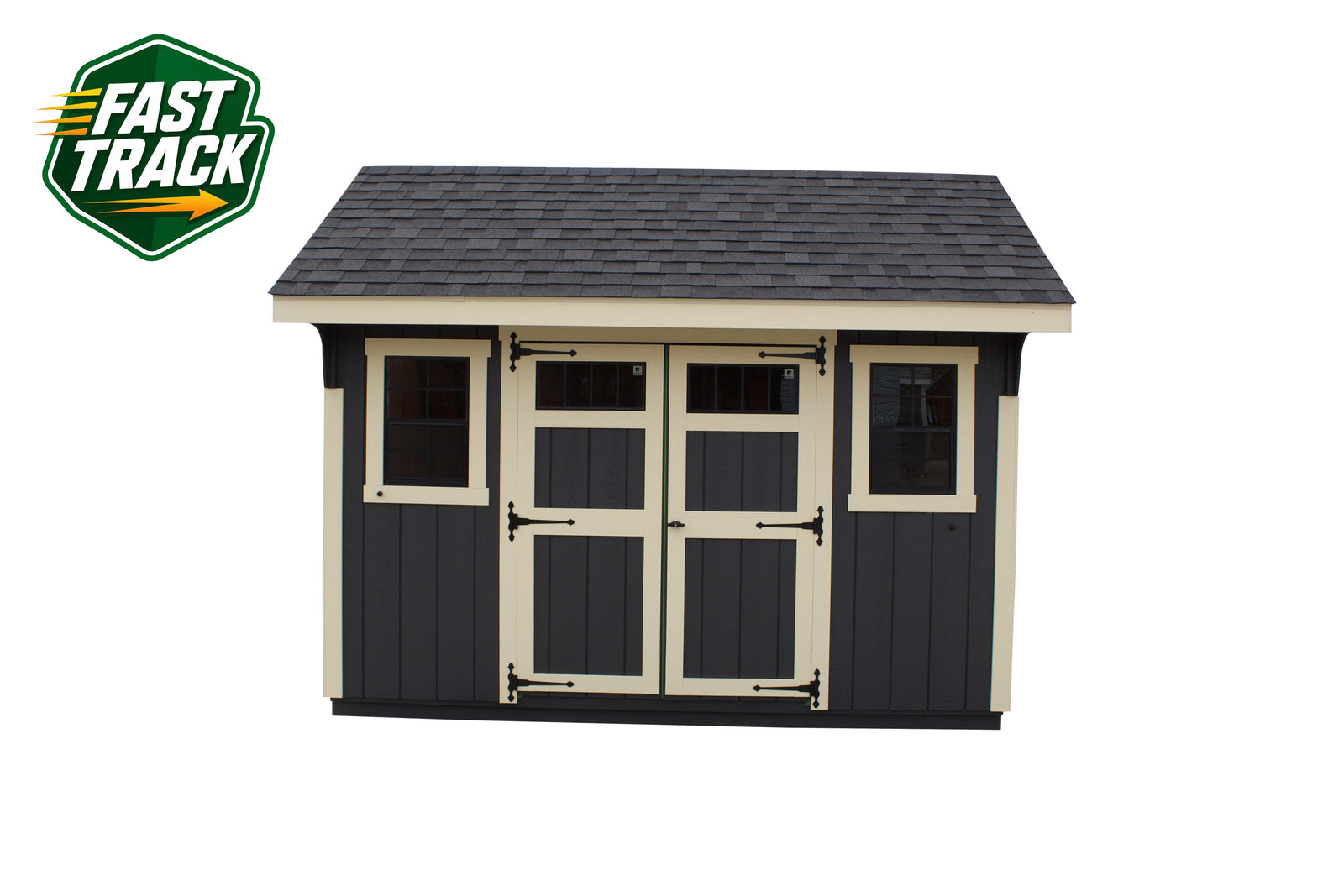 10x12 Painted Carriage House - Fast Track Building