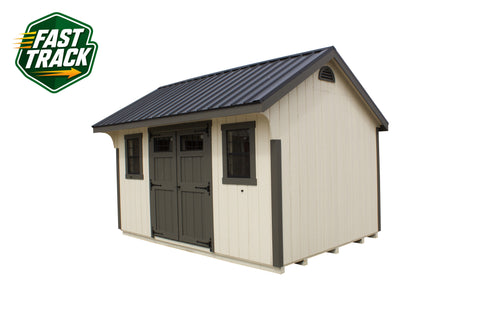 10x14 Painted Carriage House - Fast Track Building