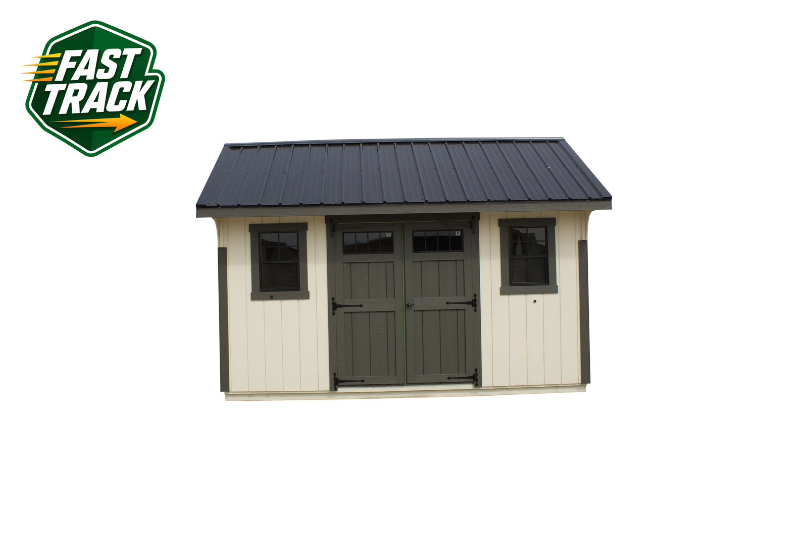 10x14 Painted Carriage House - Fast Track Building