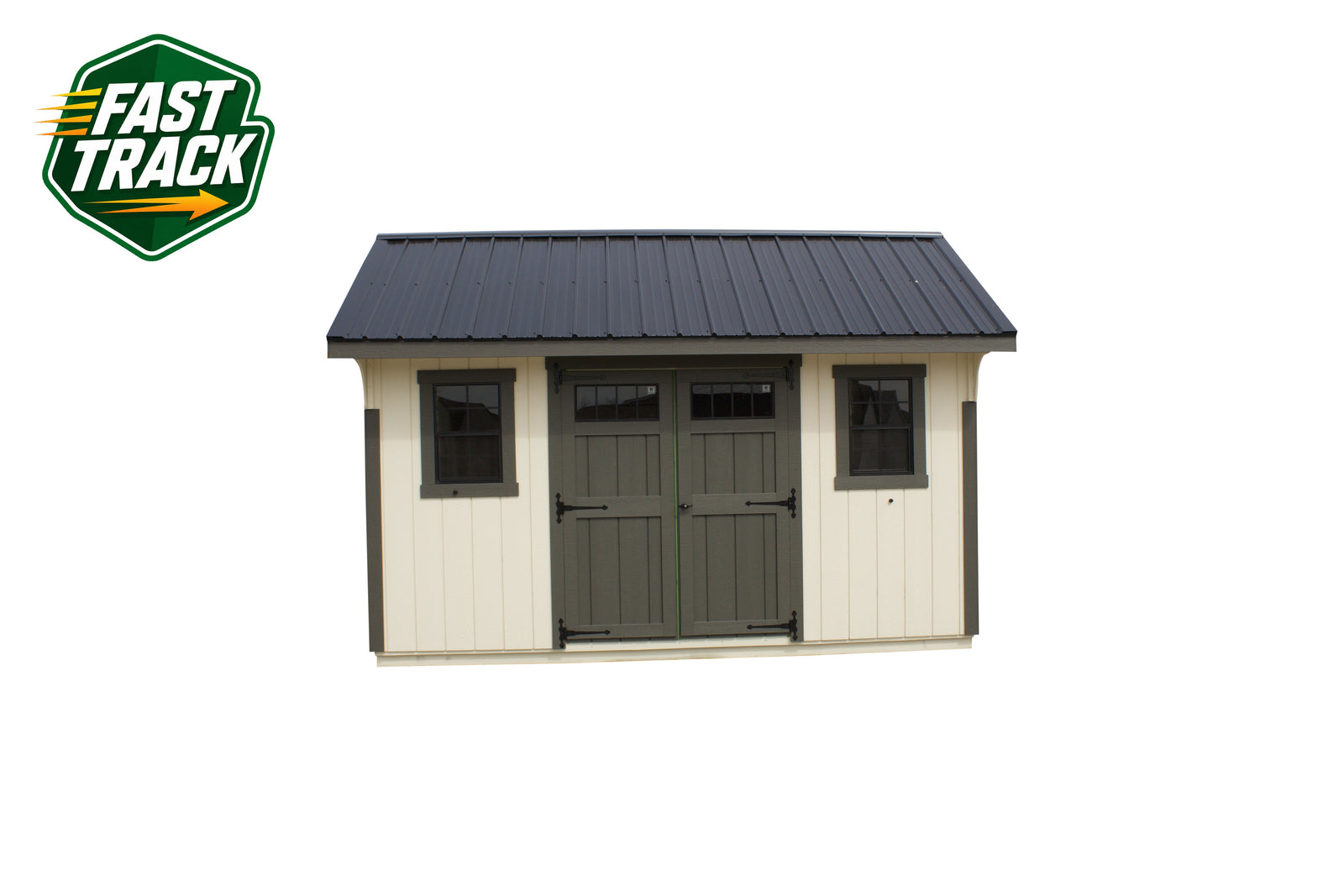 10x14 Painted Carriage House - Fast Track Building
