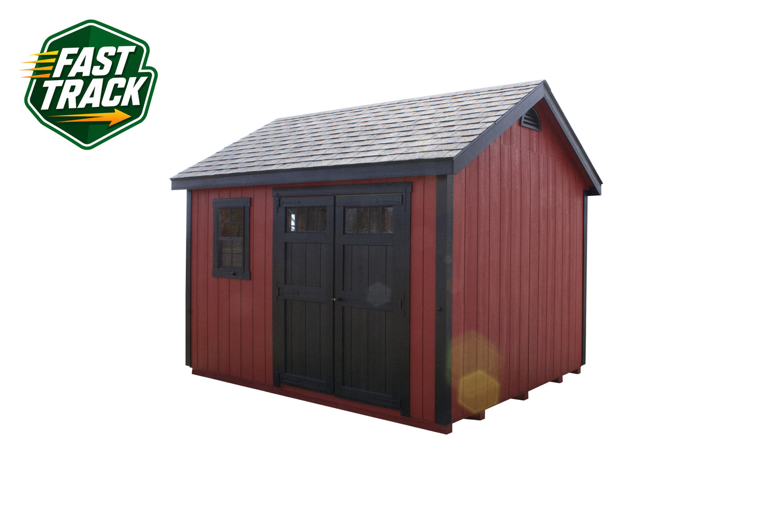 10x12 Painted Cape Cod - Fast Track Building