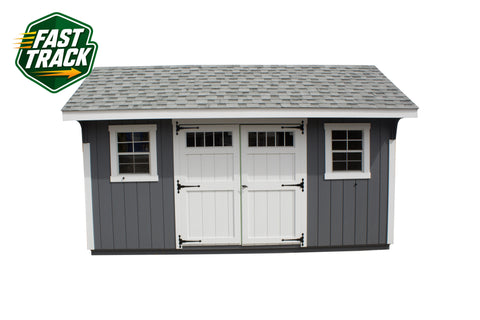 10x16 Painted Carriage House - Fast Track Building