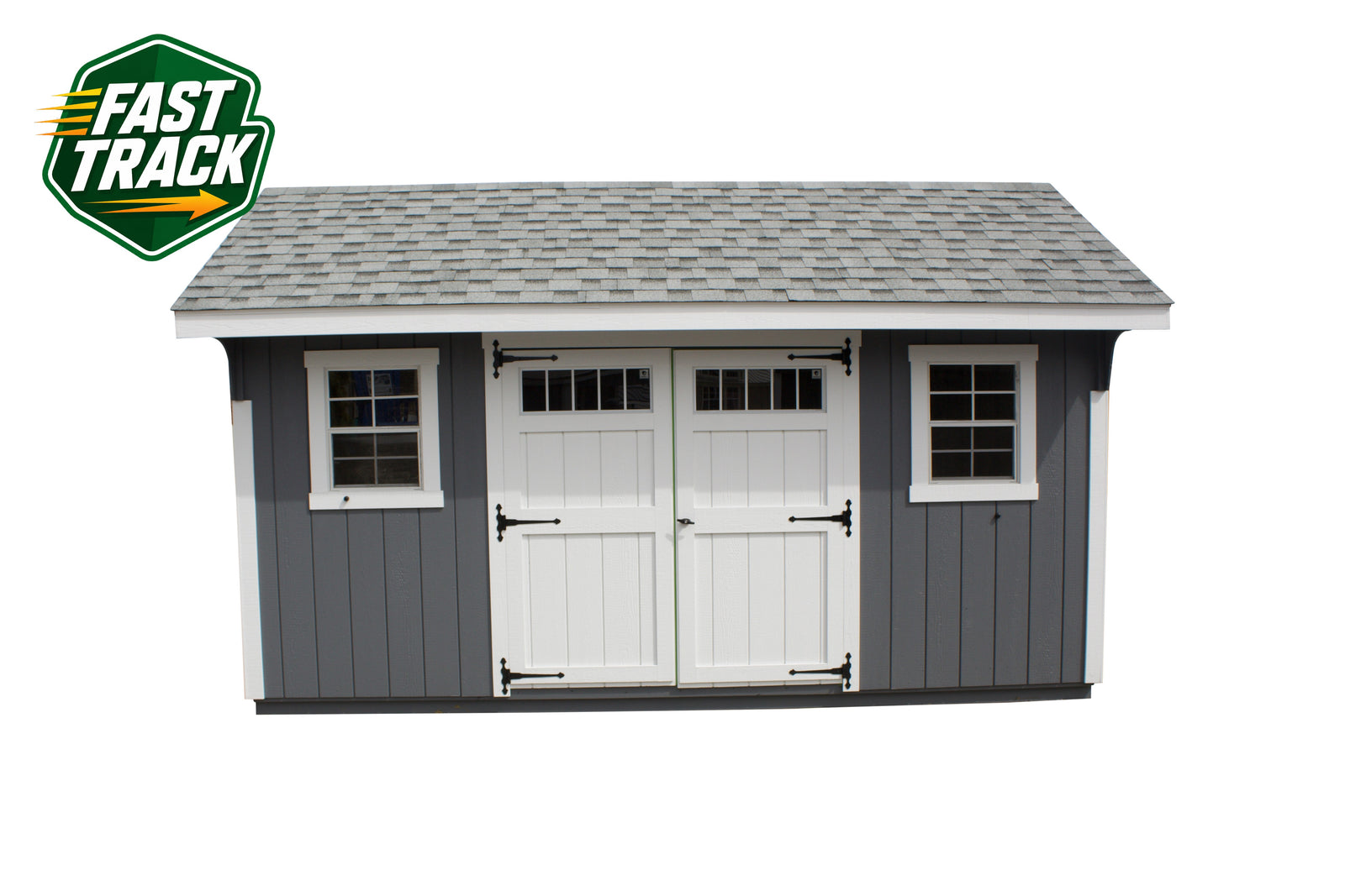 10x16 Painted Carriage House - Fast Track Building