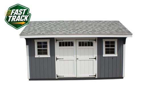 10x16 Painted Carriage House - Fast Track Building