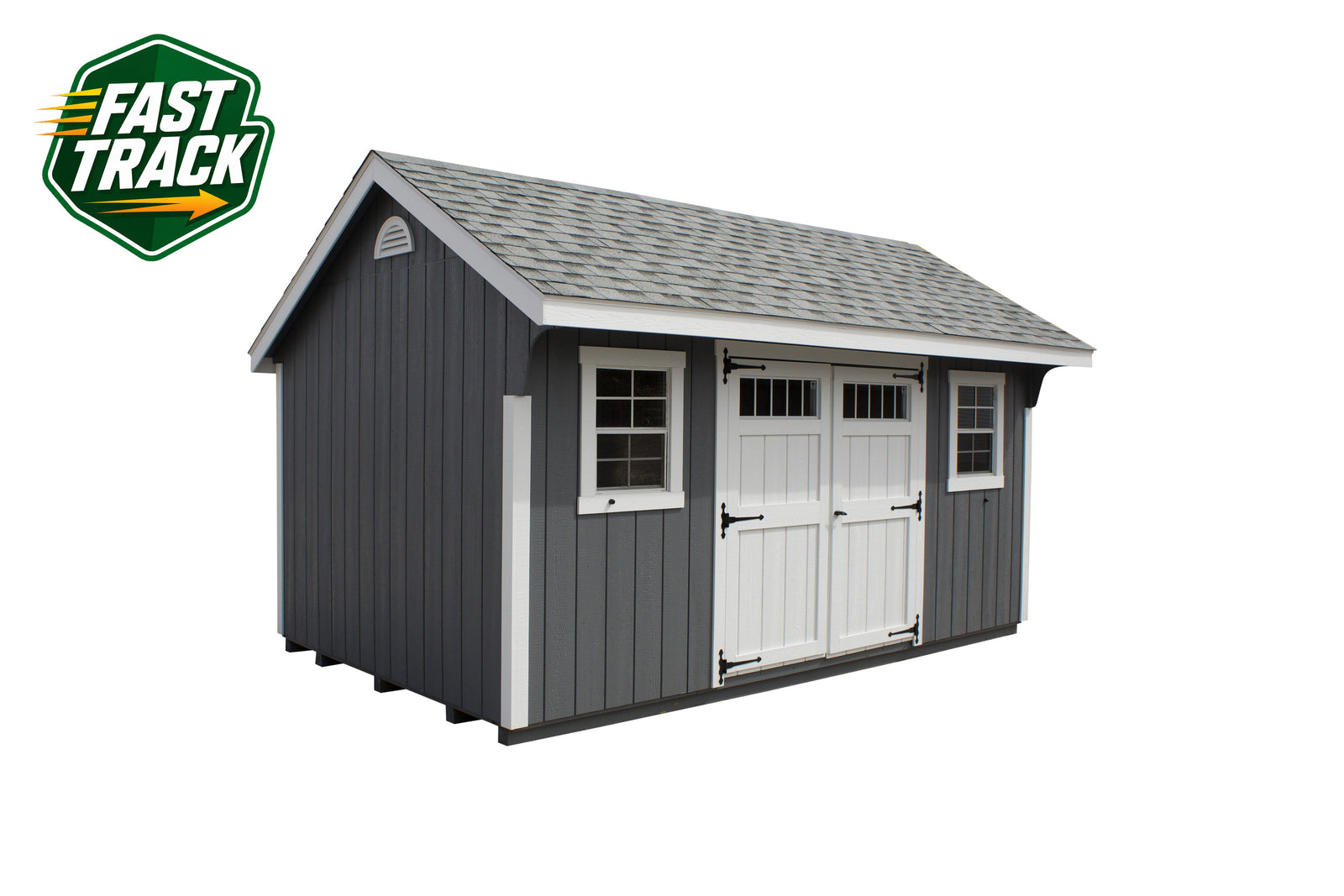 10x16 Painted Carriage House - Fast Track Building