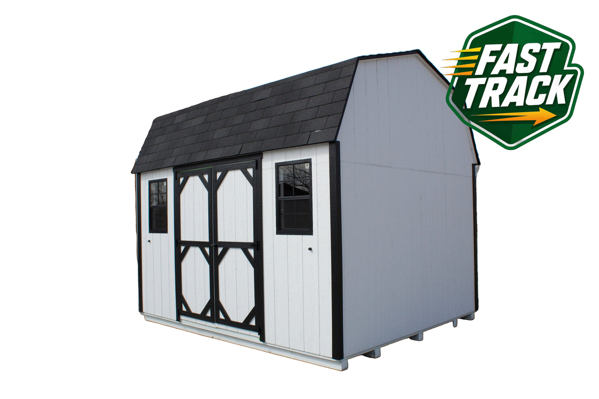 10x12 Painted Pro Series Dutch Barn - Fast Track Building