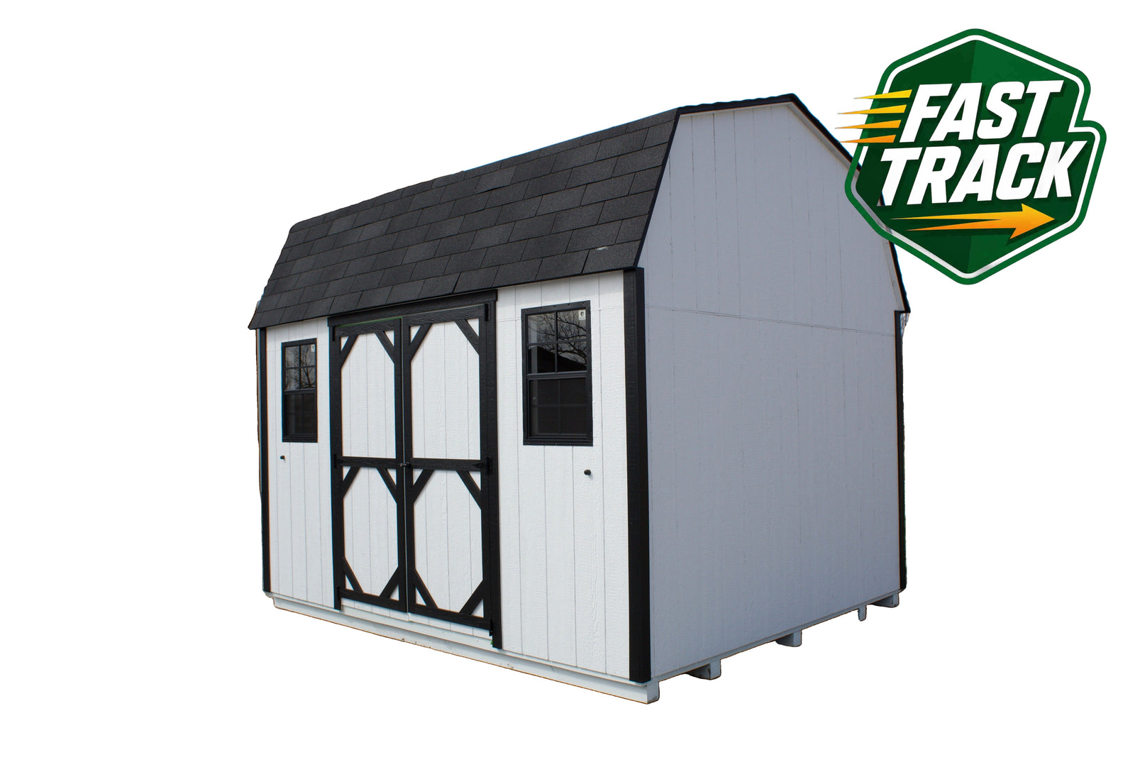 10x12 Painted Pro Series Dutch Barn - Fast Track Building