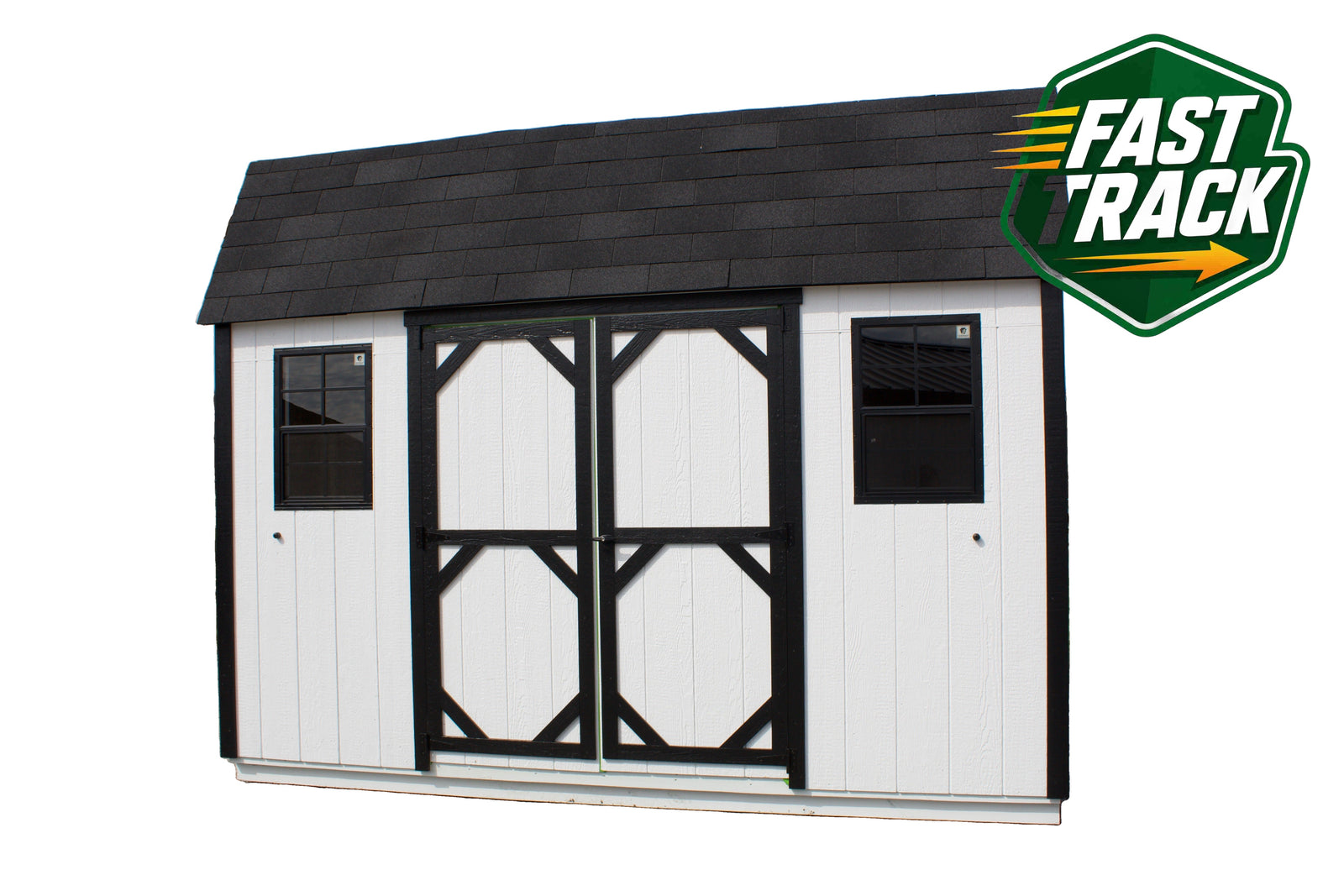 10x12 Painted Pro Series Dutch Barn - Fast Track Building