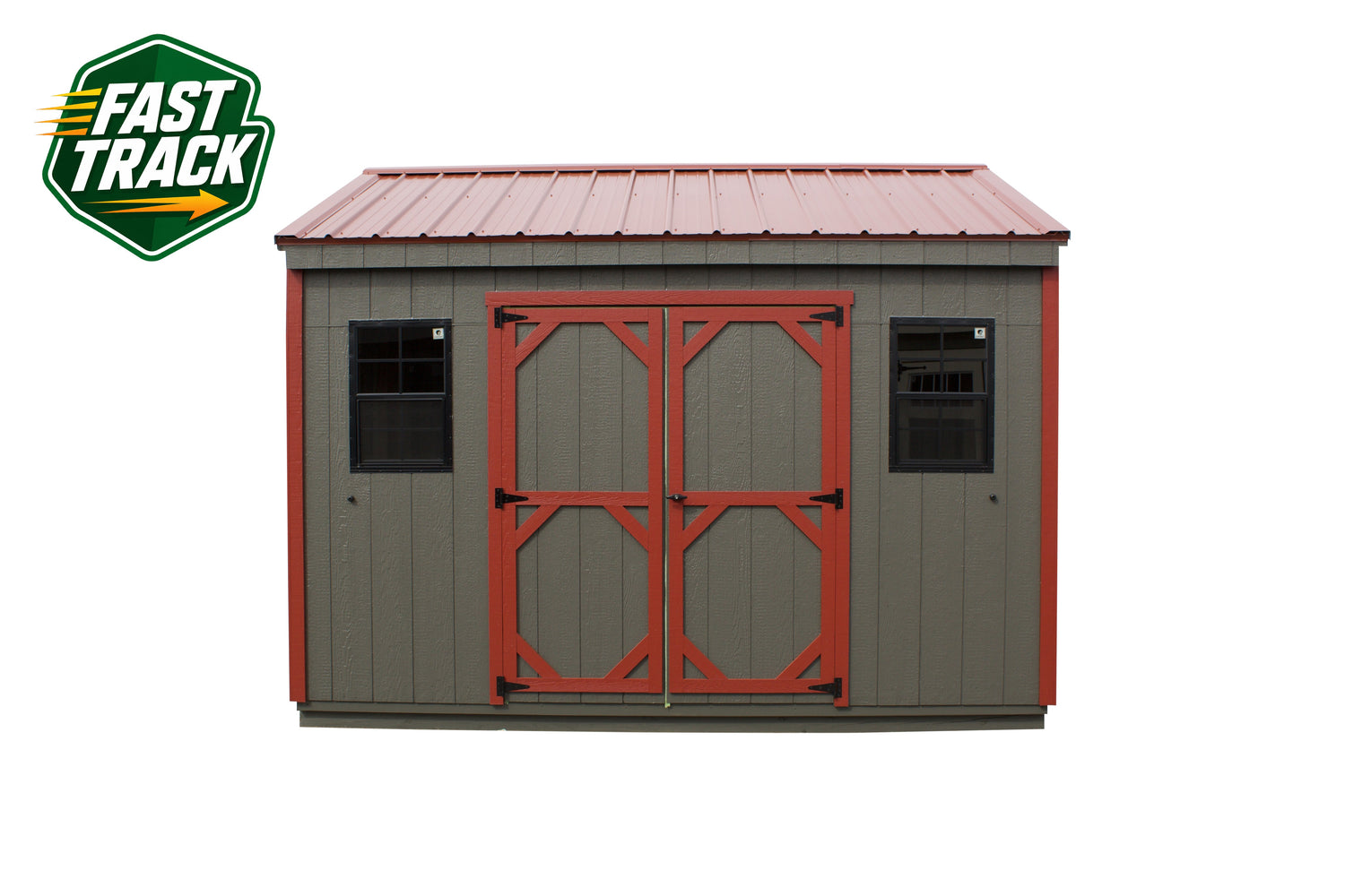 10x12 Painted Pro Series Cottage - Fast Track Building