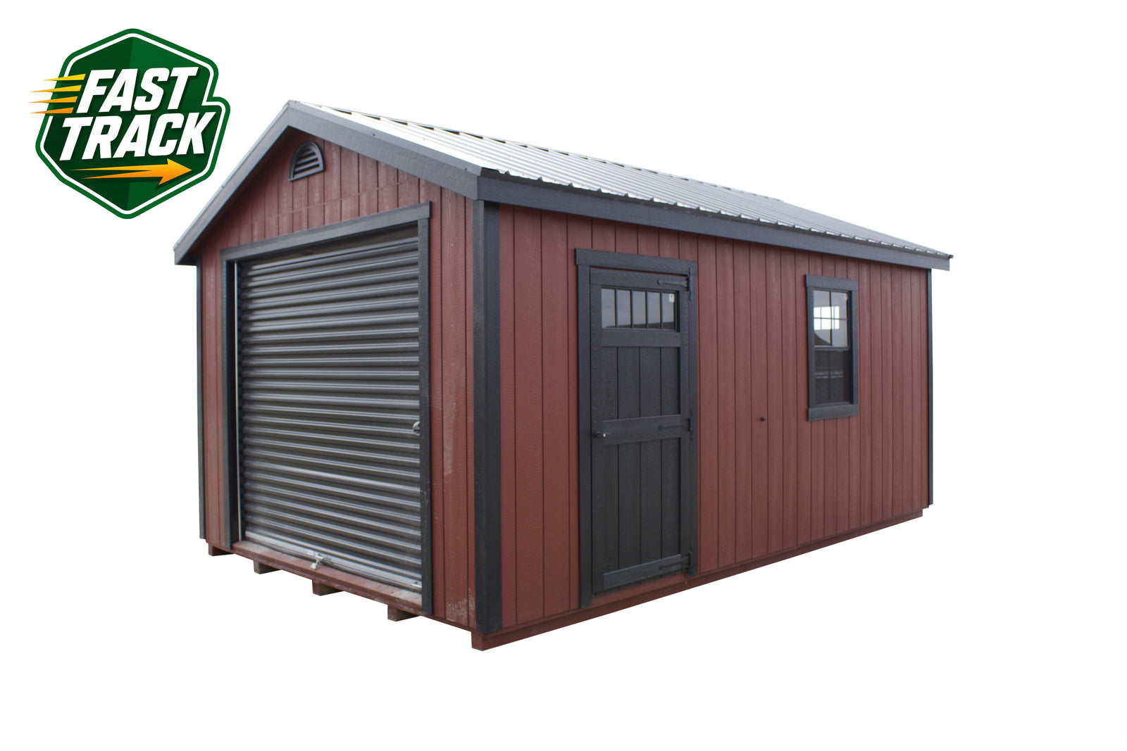 12x18 Painted Garage - Fast Track Building