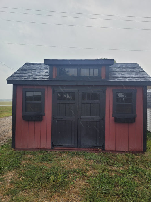 10x14 Painted Cape Cod w/ Dormer - QP1095