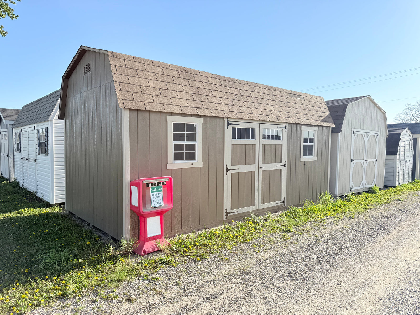 10x20 Painted Dutch Barn - QP153 - Ionia Lot - Cedar Rock Barns