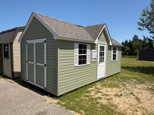 10x20 Vinyl Chalet - Wayland Lot - Cedar Rock Barns