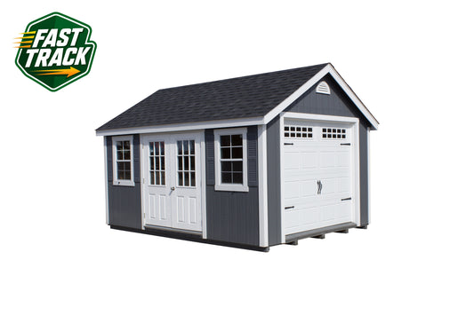 12x16 Painted Cape Cod - Fast Track Building