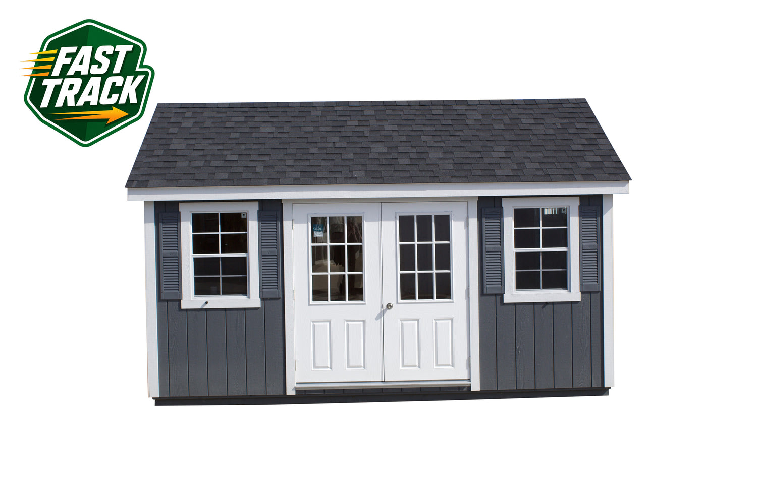 12x16 Painted Cape Cod - Fast Track Building