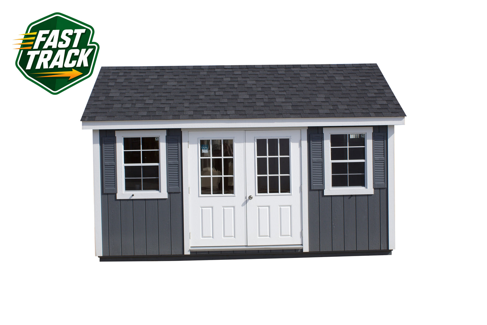 12x16 Painted Cape Cod - Fast Track Building